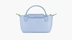 Longchamp Le Pliage Green Handle Pouch Sky Blue