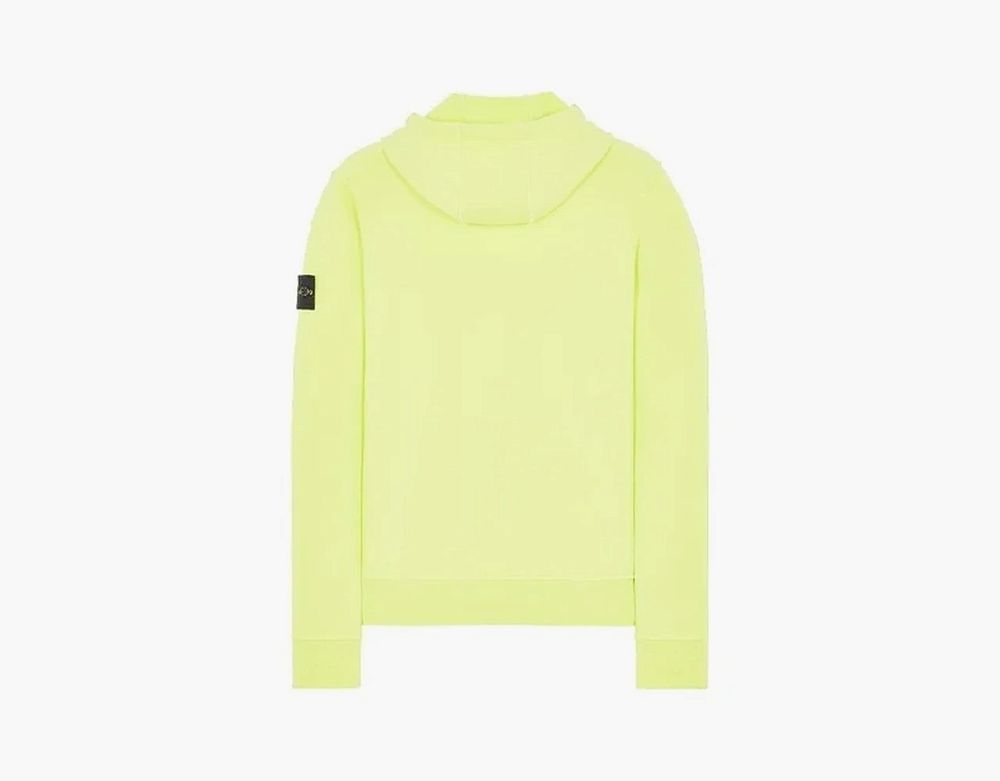 Stone Island Garment Dyed Popover Hoodie Lemon