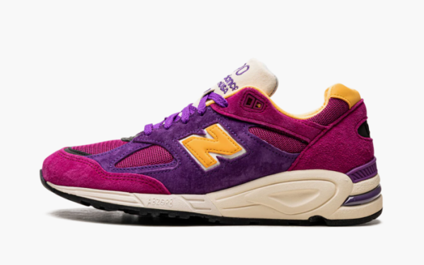 New Balance 990v2 Made in USA x Teddy Santis Purple Yellow 