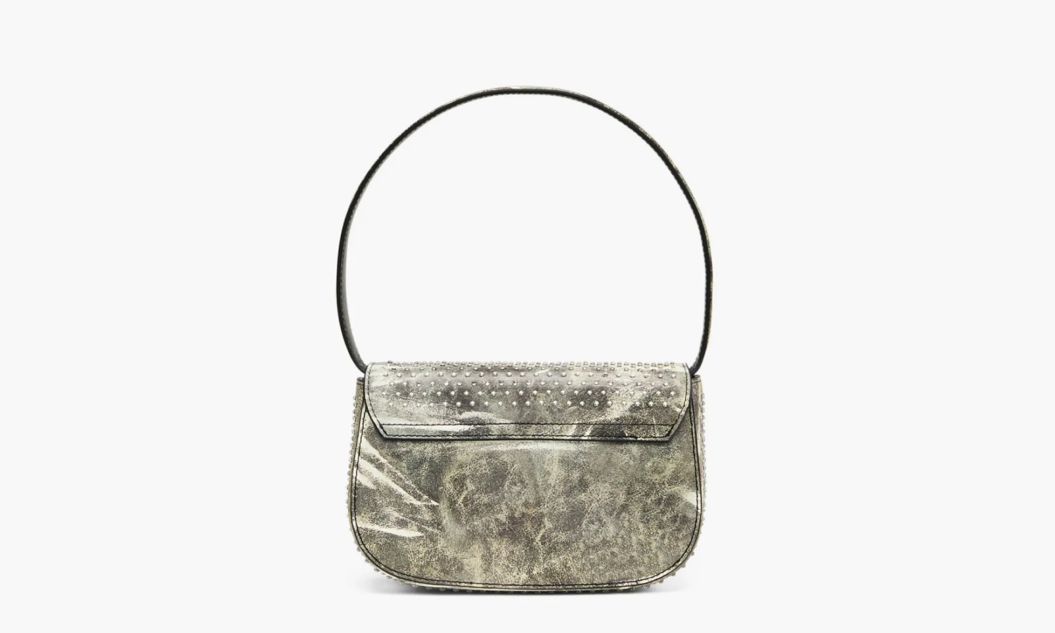 Diesel 1DR Shoulder Bag Crystal Leather Military Green 