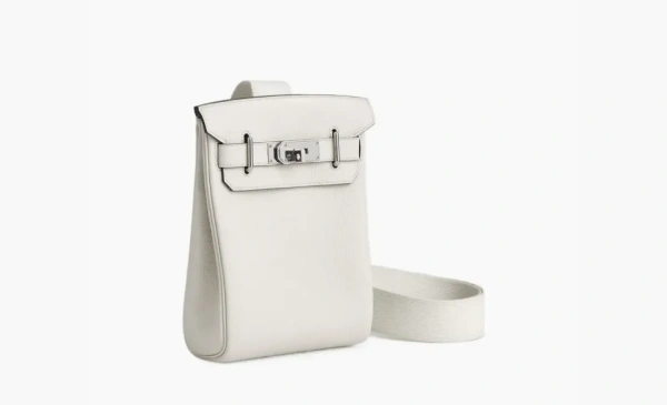 Hermes Hac A Dos Togo Calfskin Shoulder Bag Light Gray 