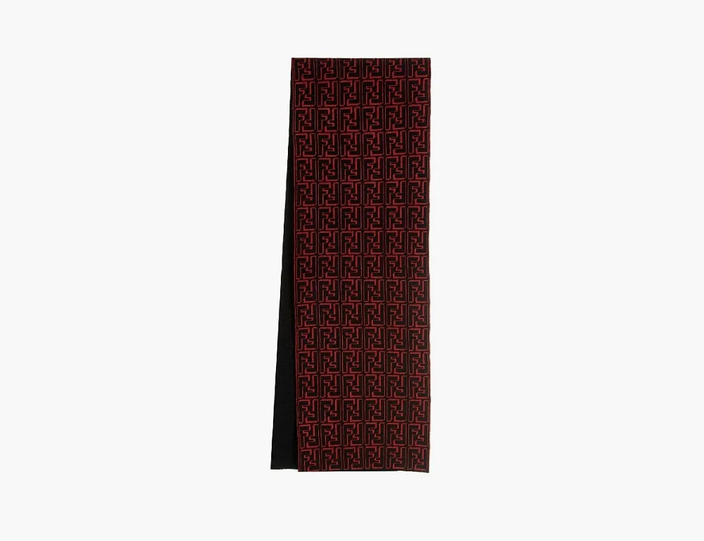 Fendi Over Wool Muffler Red