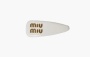 фото Miu Miu Patent Leather Hair Clip "White" (Miu Miu)-5IF092 069 F0009