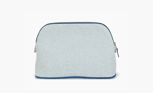 HERMES Bolide handbag in Cotton Cyan Blue & Gray 