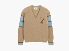 Ami Paris College Sweater Camel