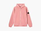 Stone Island Malfile Fleece Old Effect Hooded Sweatshirt Oleander