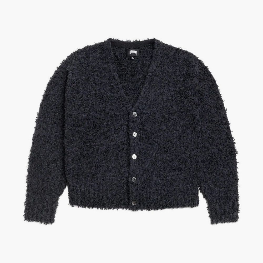 Stussy Textured Cardigan Black