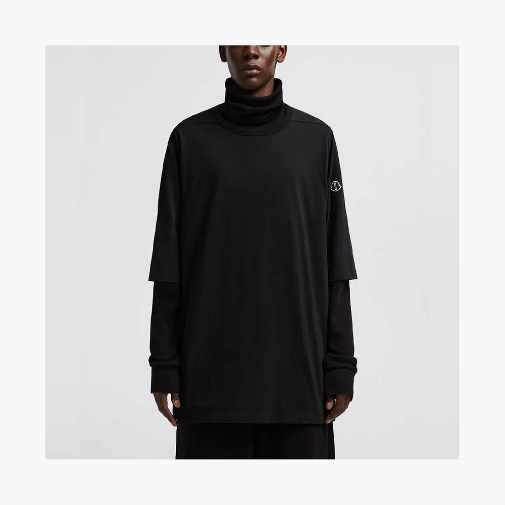 Moncler x Rick Owens Cotton T-Shirt Black