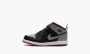 Air Jordan 1 Mid Black / Cement Grey-fire Red-white 