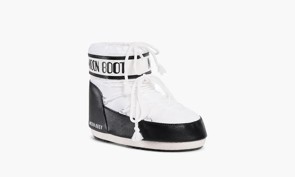 Moon Boot Icon Low Nylon White Black