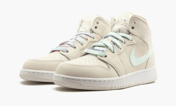 Air Jordan 1 Mid GS Multi-color Swoosh Phantom 