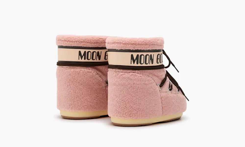 Moon Boot Icon Low Faux Fur Pink