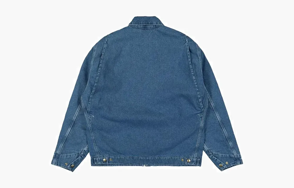 Carhartt WIP OG Detroit Jacket Blue Denim Matching Collar