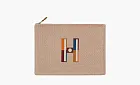 Hermes Cotton Storage Bags Clutches Large Size Orange & Gray Umber