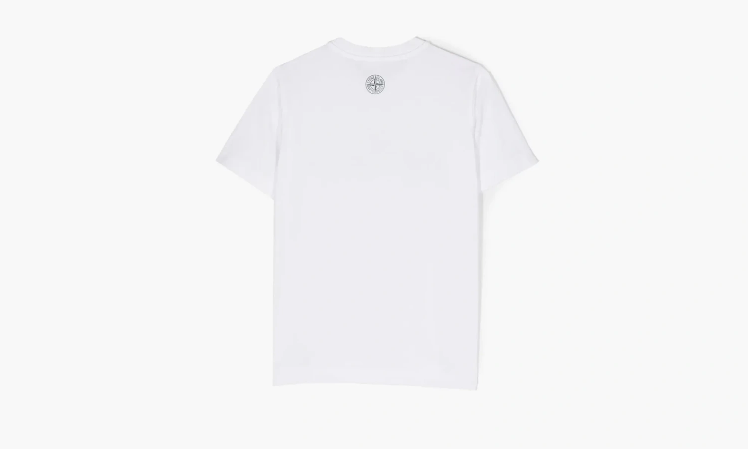 Stone Island Junior Logo Print Cotton T-shirt White 