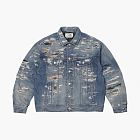 Supreme x MM6 Maison Margiela Distressed Selvedge Denim Trucker Jacket Washed Indigo