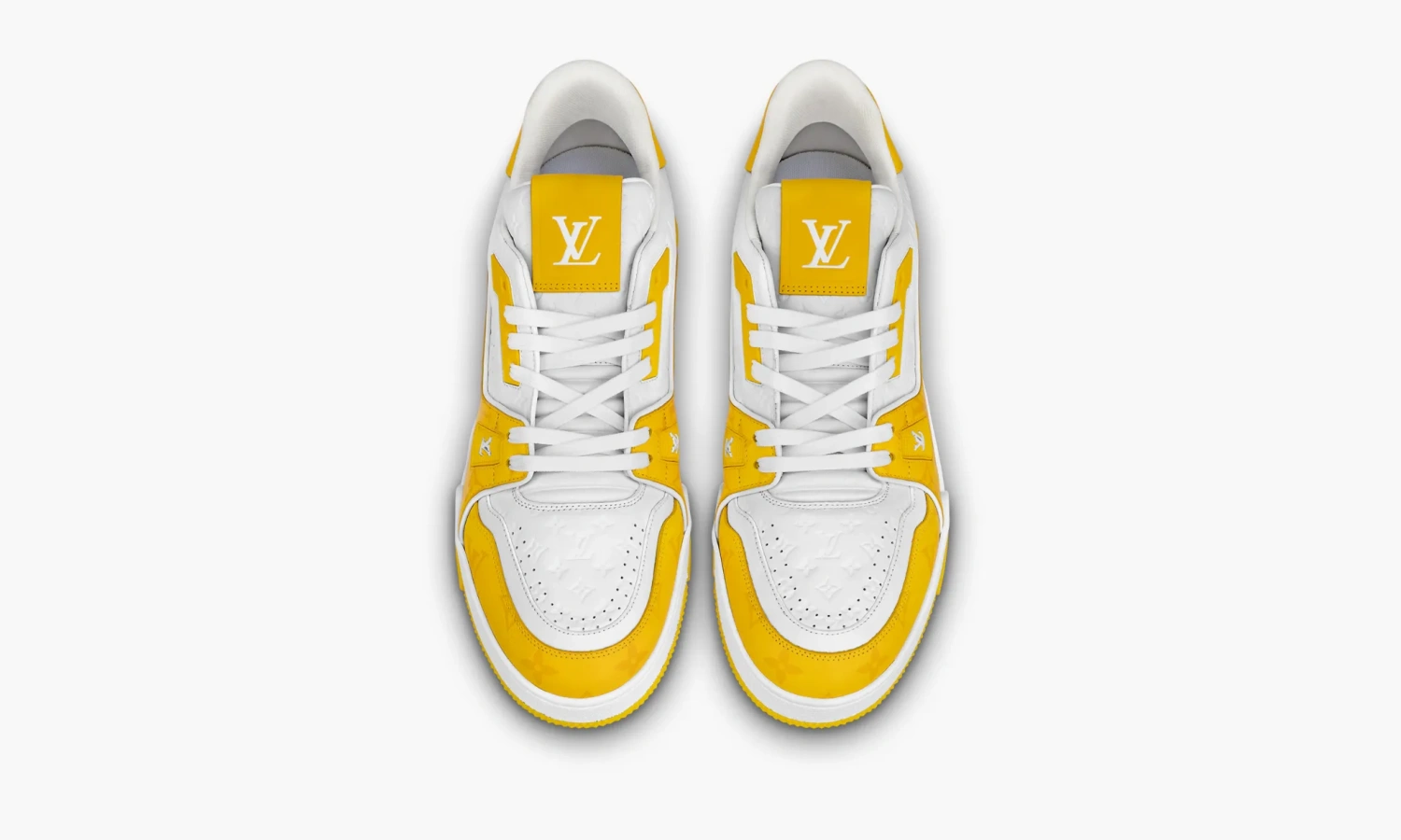 Louis Vuitton Lv Trainer White Yellow Monogram 