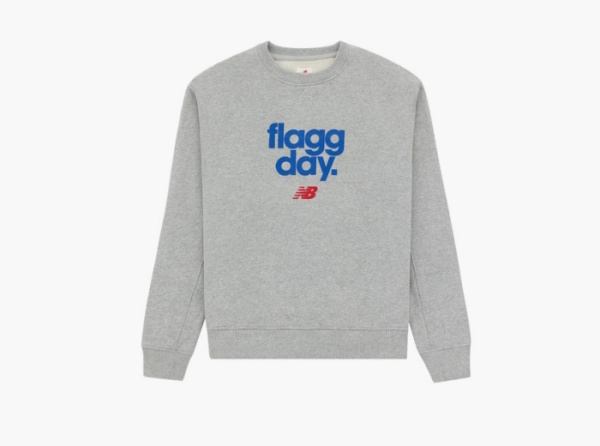 New Balance Made Flagg Day Fleece Crew Grey  New Balance Made Flagg Day Fleece Crew Grey