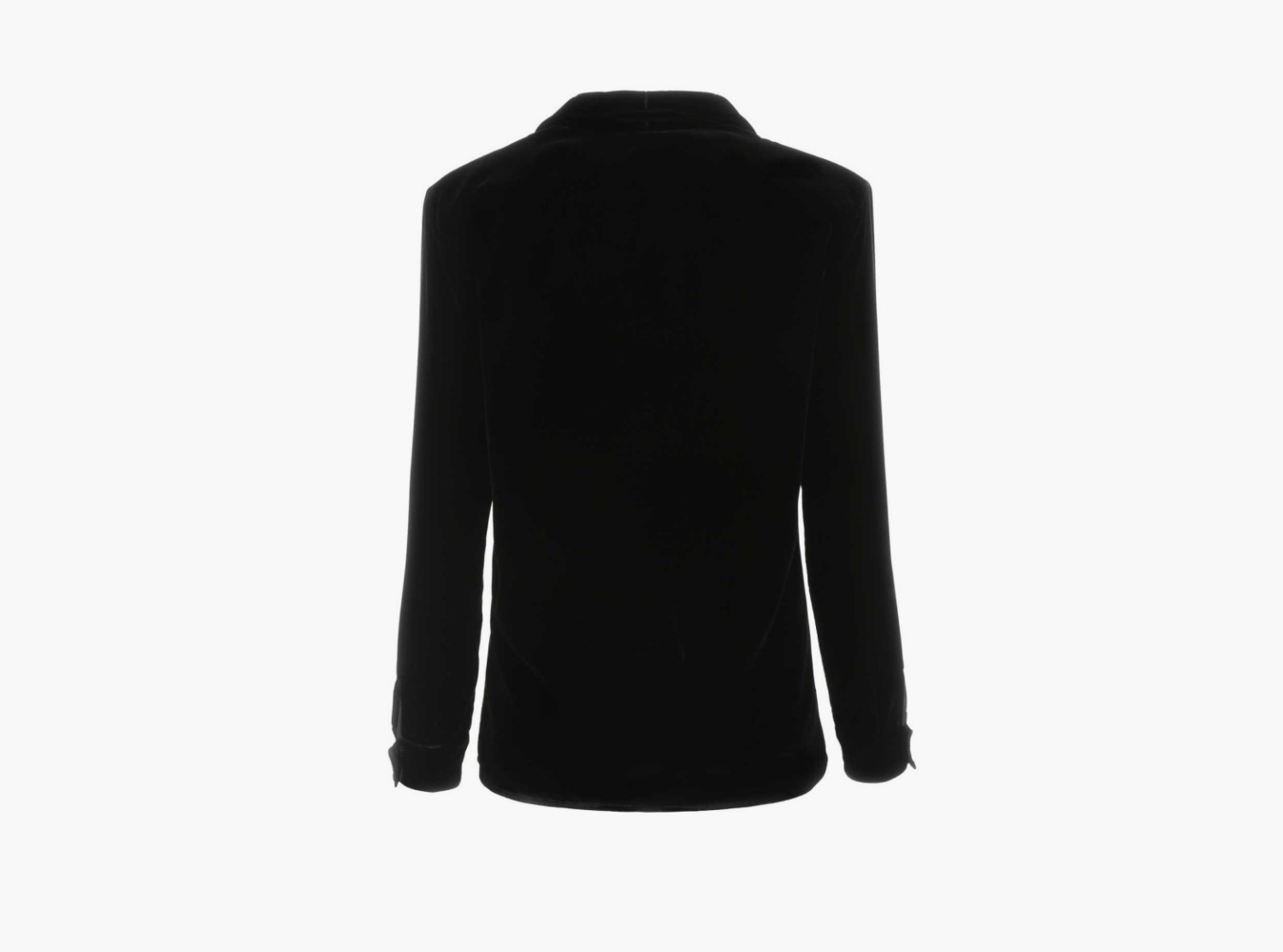 Saint Laurent Velvet Blouse Black 