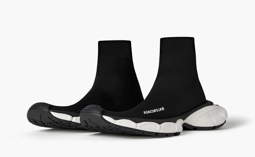 Balenciaga 3XL Sock Sneakers Black Recycled Knit