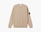 Stone Island Light Raw Hand Organic Cotton Crewneck Jumper Desert