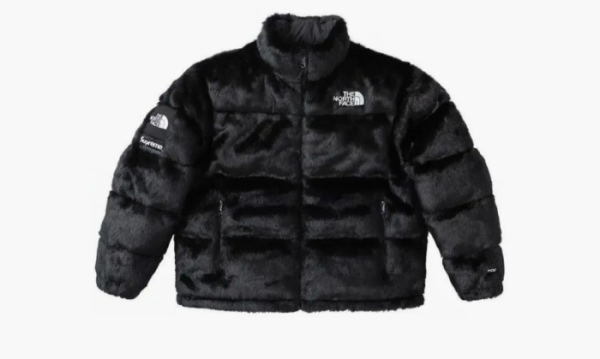 Supreme X The North Face Faux Faur Nuptse Jacket Black 