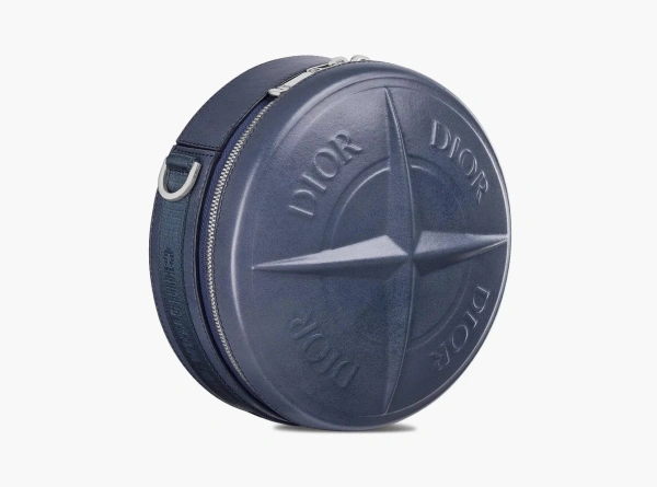 Dior x Stone Island Round Bag Blue 