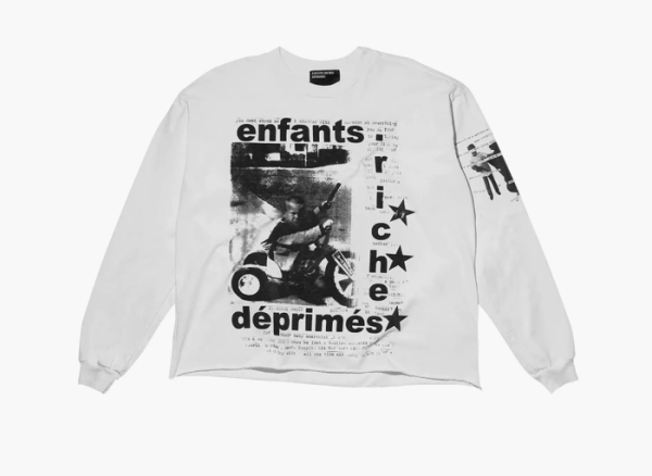 Enfants Riches Déprimés My Underground/Tricycle Long-Sleeve T-Shirt Faded White 
