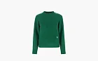 SPORTY & RICH Embroidered Logo Crew Neck Wool Knit Top Green