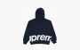 Supreme Big Logo Zip Up Hooded Sweatshirt Navy 