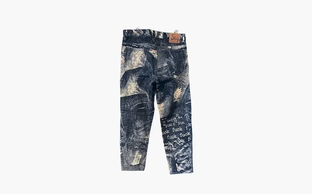Supreme Archive Denim Jacquard Regular Jean Blue