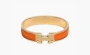 Hermes Enamel Clic H Bracelet Fresh Orange 