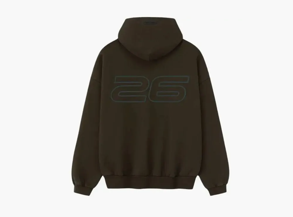 Fear of God Essentials Heavy Fleece 90s Hoodie Brown