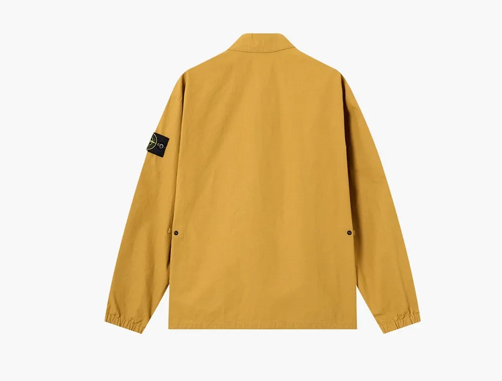 Stone Island Double-Coated Cotton Ripstop Overshirt Mustard