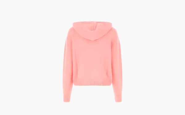 Sporty & Rich logo-embroidered Cashmere Hoodie Pink 