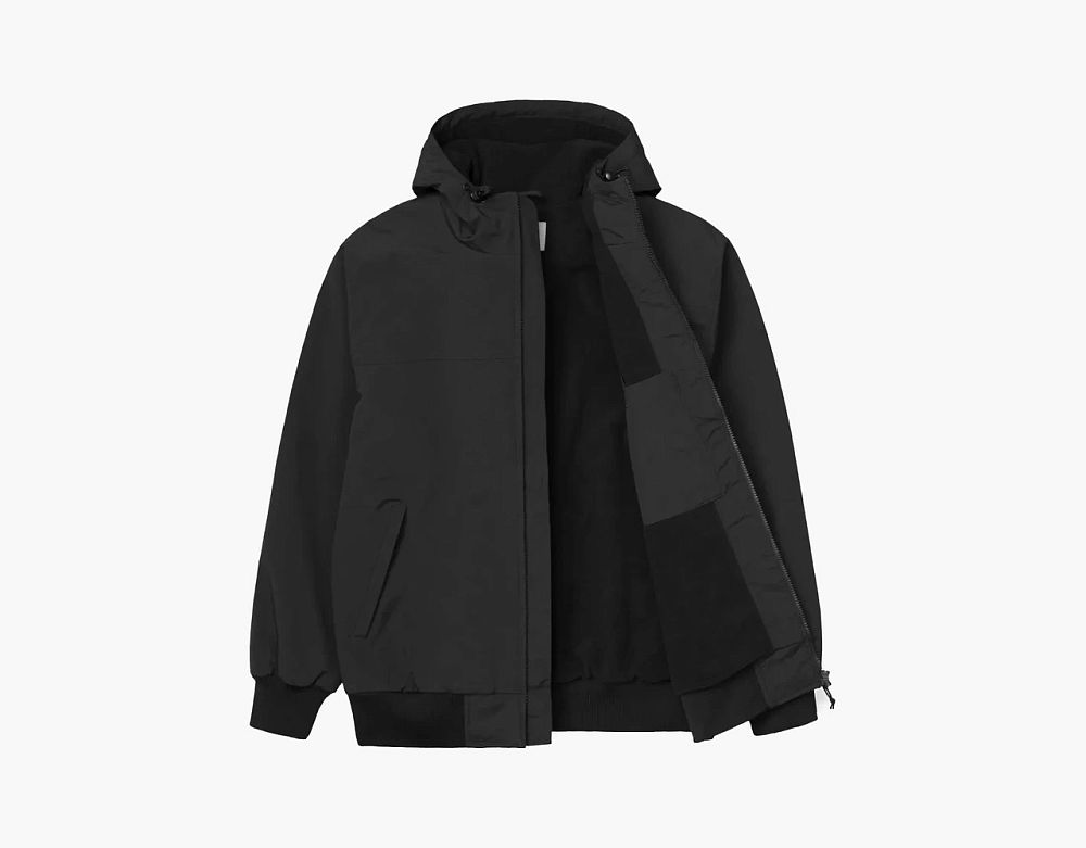 Carhartt WIP FW22 Hooded Sail Jacket - Black Logo