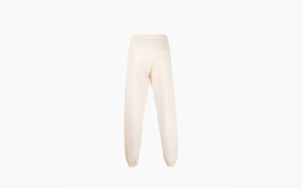 Sporty & Rich Logo Printed Slim Cut Pants Light Beige 