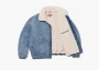 Supreme Faux Shearling Lined Bomber Jacket Denim 