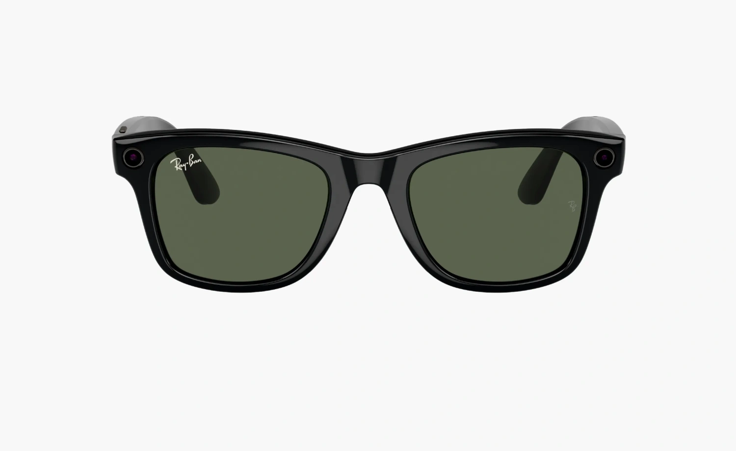 Ray-Ban Meta Wayfarer Sunglasses Matte Black Transitions Graph/Green 