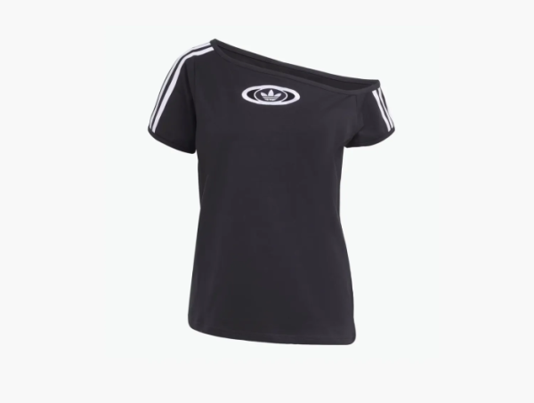 Adidas Originals Campus 2000 Off Shoulder Tee Black 