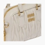 Miu Miu Matelasse Nappa Leather Top-Handle Bag "White" 