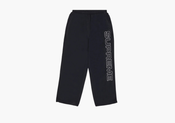Supreme Spellout Embroidered Track Pants Black 