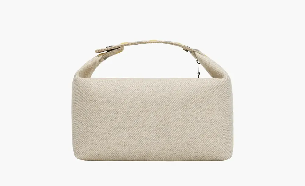 HERMES Bride-a-Brac Canvas Canvas Bag Toiletry Bag White
