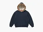 Supreme Faux Fur Zip Up Hooded Sweatshirt Navy