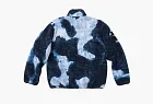 Supreme x The North Face Bleached Denim Print Fleece Jacket Indigo