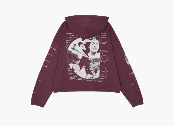 Enfants Riches Deprimes Remember When Hoodie Burgundy  Enfants Riches Deprimes Remember When Hoodie Burgundy