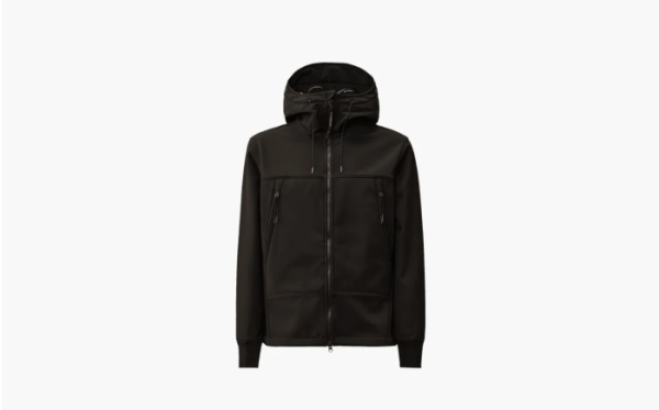 C.P. Company Goggles-detail zip-up hooded jacket Black 