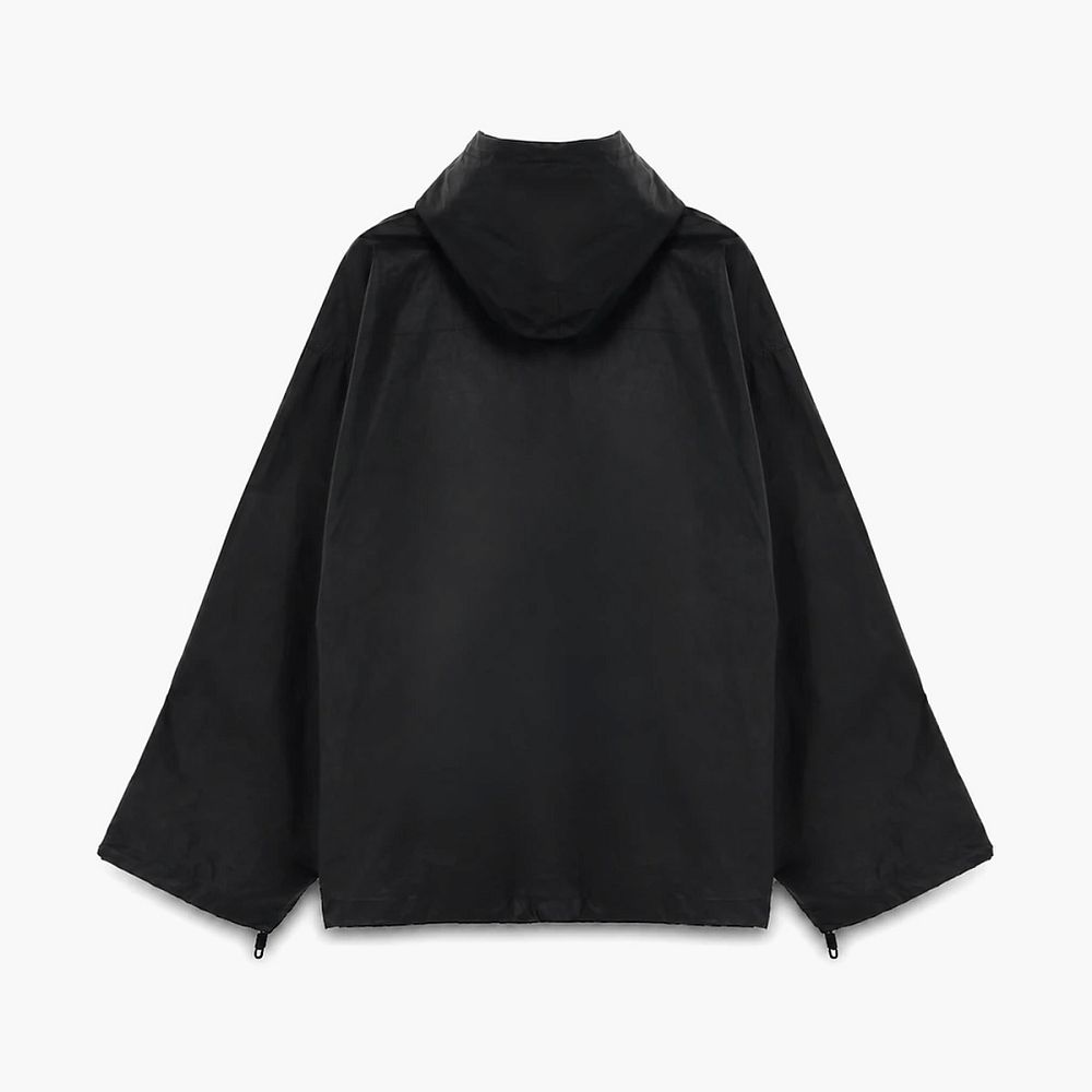 Yeezy X GAP X Balenciaga Coated Hooded Jacket Black