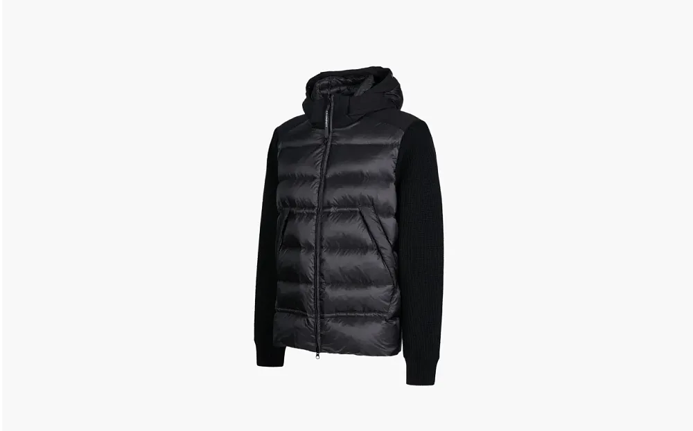 C.P. Company Merino Nylon Mixed Goggle Jacket Black