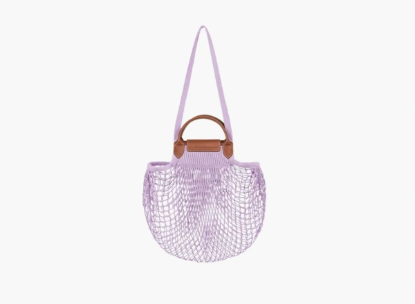 Longchamp Le Pliage Filet Top Handle Bag Lilac 